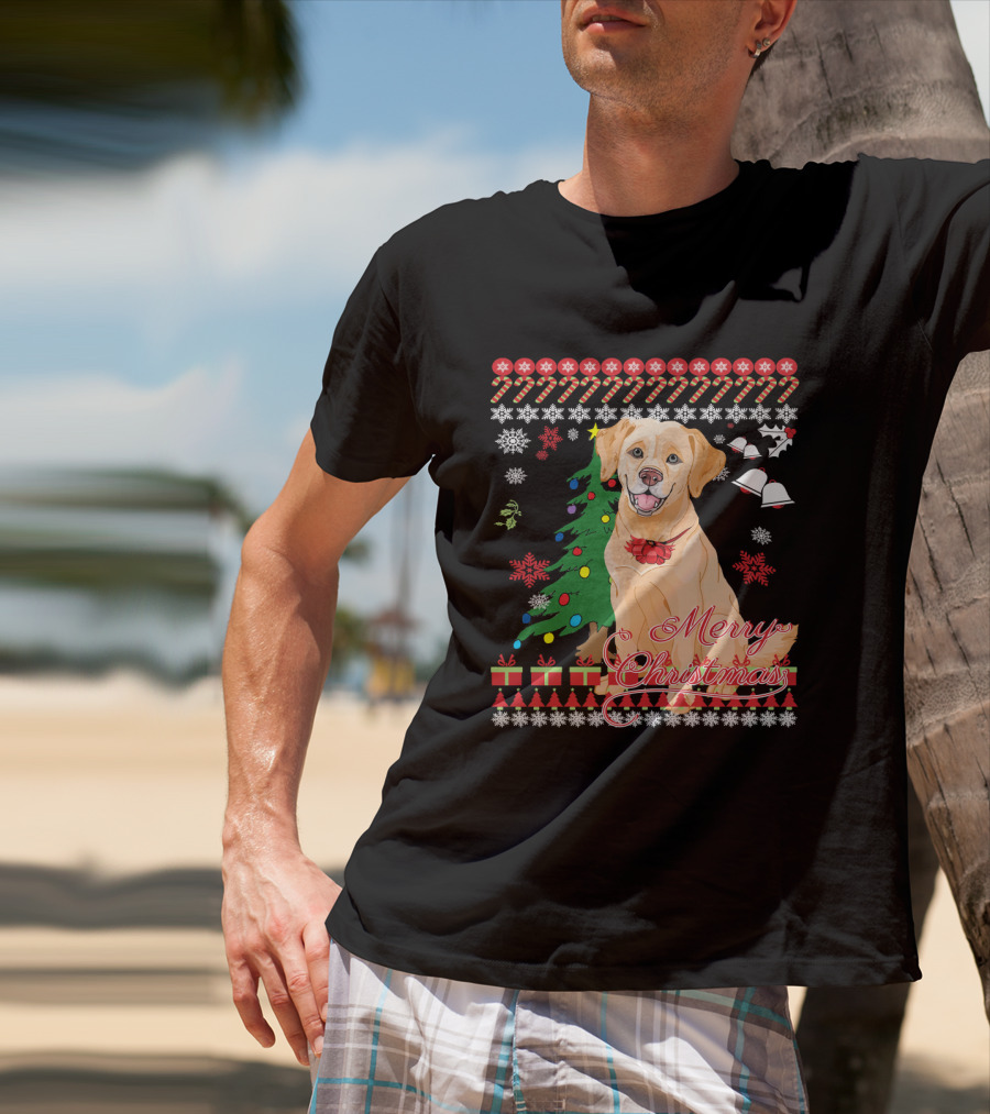 Merry Christmas Labrador Ugly T-Shirt