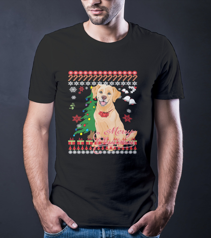 Merry Christmas Labrador Ugly T-Shirt