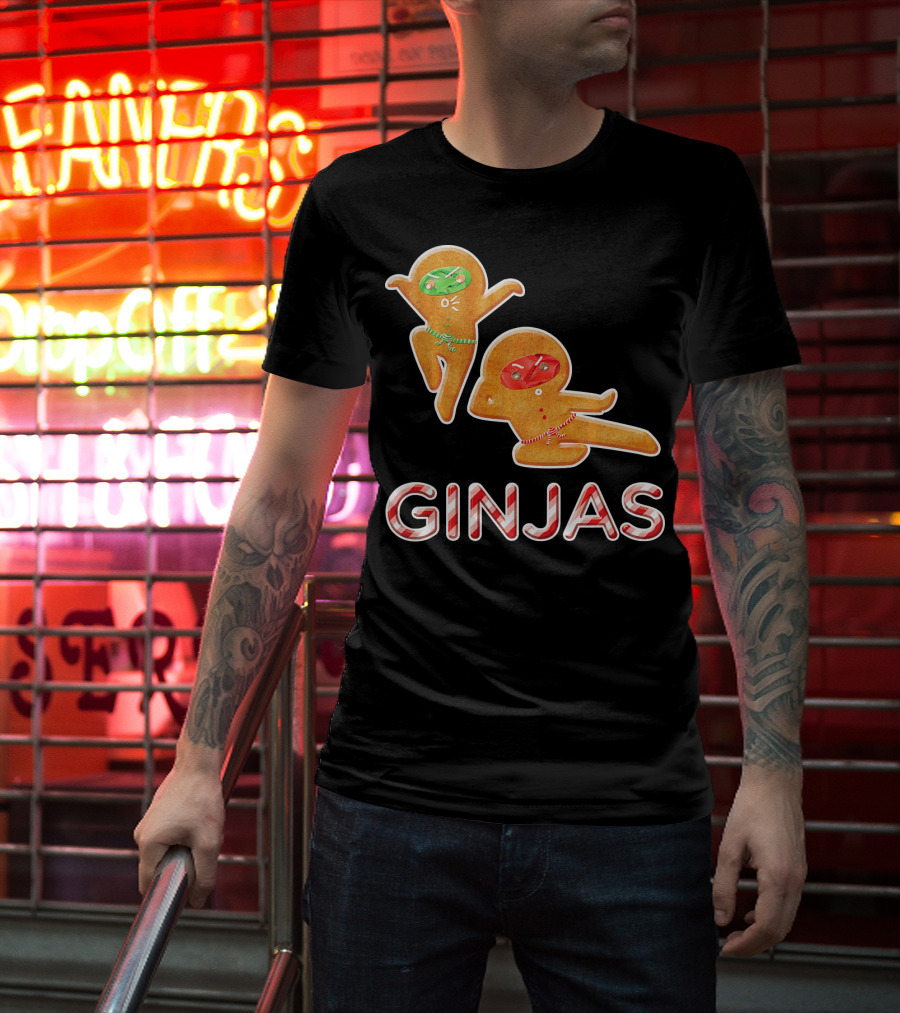 Ginjas Gingerbread Ninja Christmas T-Shirt
