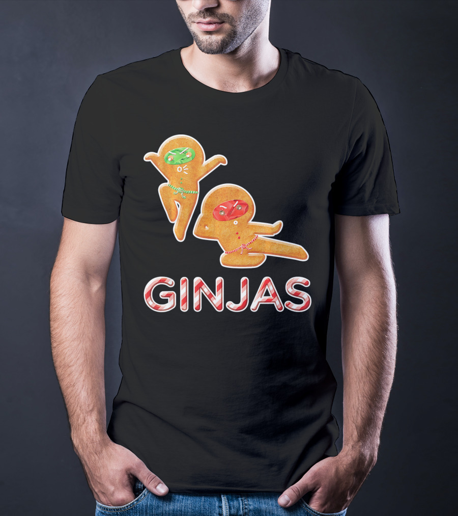 Ginjas Gingerbread Ninja Christmas T-Shirt