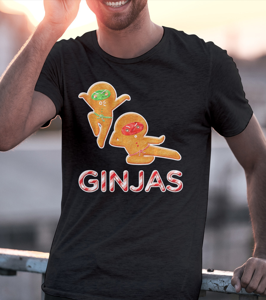Ginjas Gingerbread Ninja Christmas T-Shirt