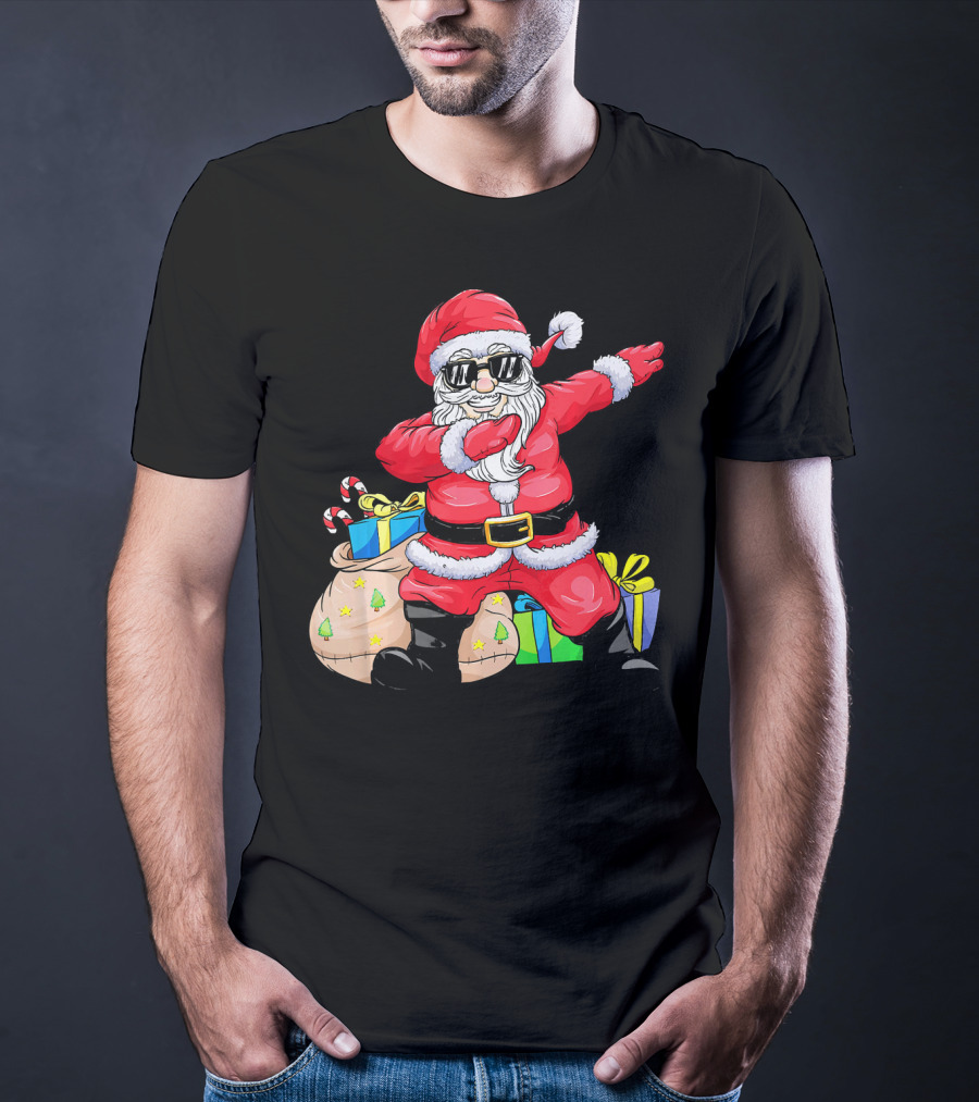 Funny Dabbing Santa Claus Xmas Merr Christmas Gifts T-Shirt