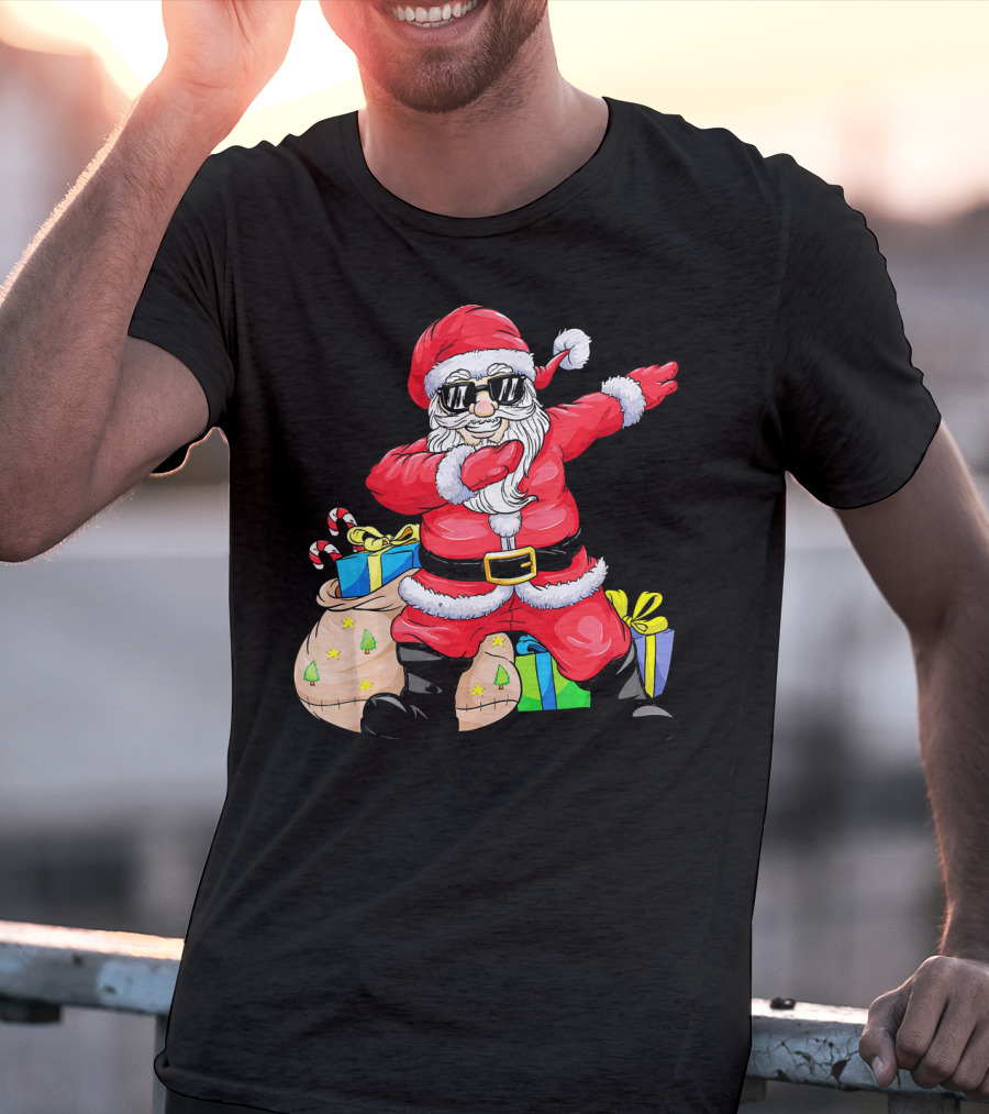 Funny Dabbing Santa Claus Xmas Merr Christmas Gifts T-Shirt