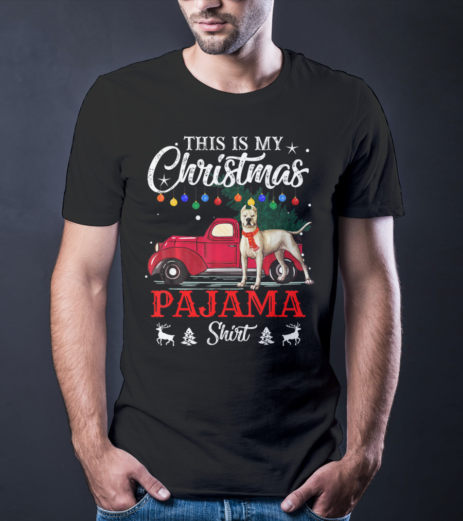 This Is My Christmas Pajama Shirt Dogo Car Holiday Lights T-Shirt