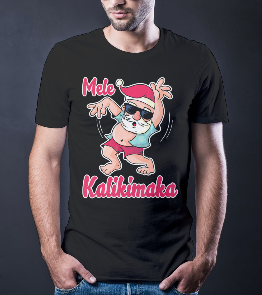 Mele Kalikimaka Dancing Santa Hula Holiday Vibes T-Shirt