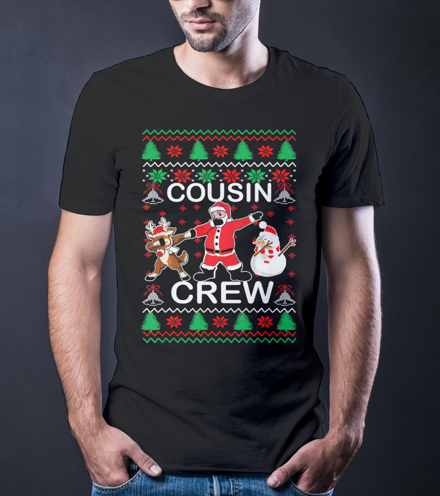 Cousin Crew Christmas Santa Claus Reindeer Snowman Festive T-Shirt