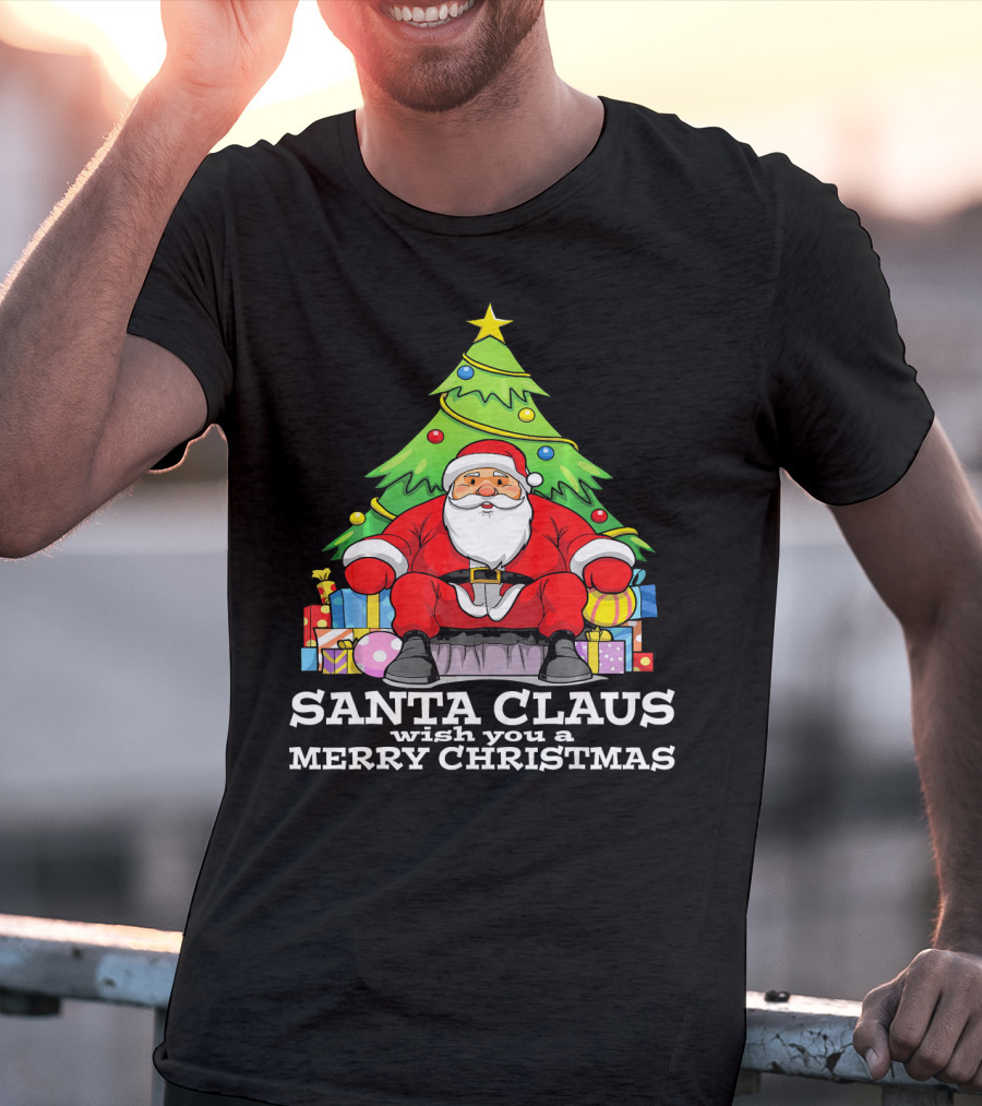 Santa Claus Wish You A Merry Christmas T-Shirt