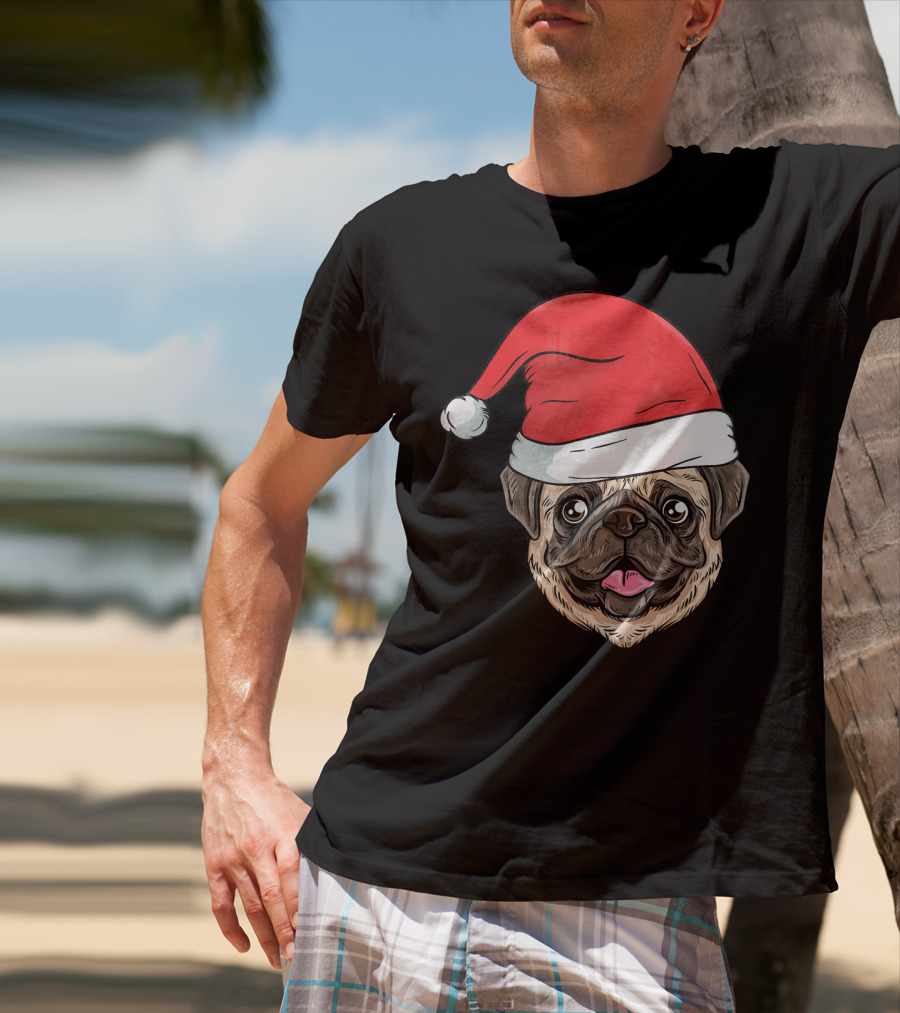 Kids Pug Santa Claus T-Shirt