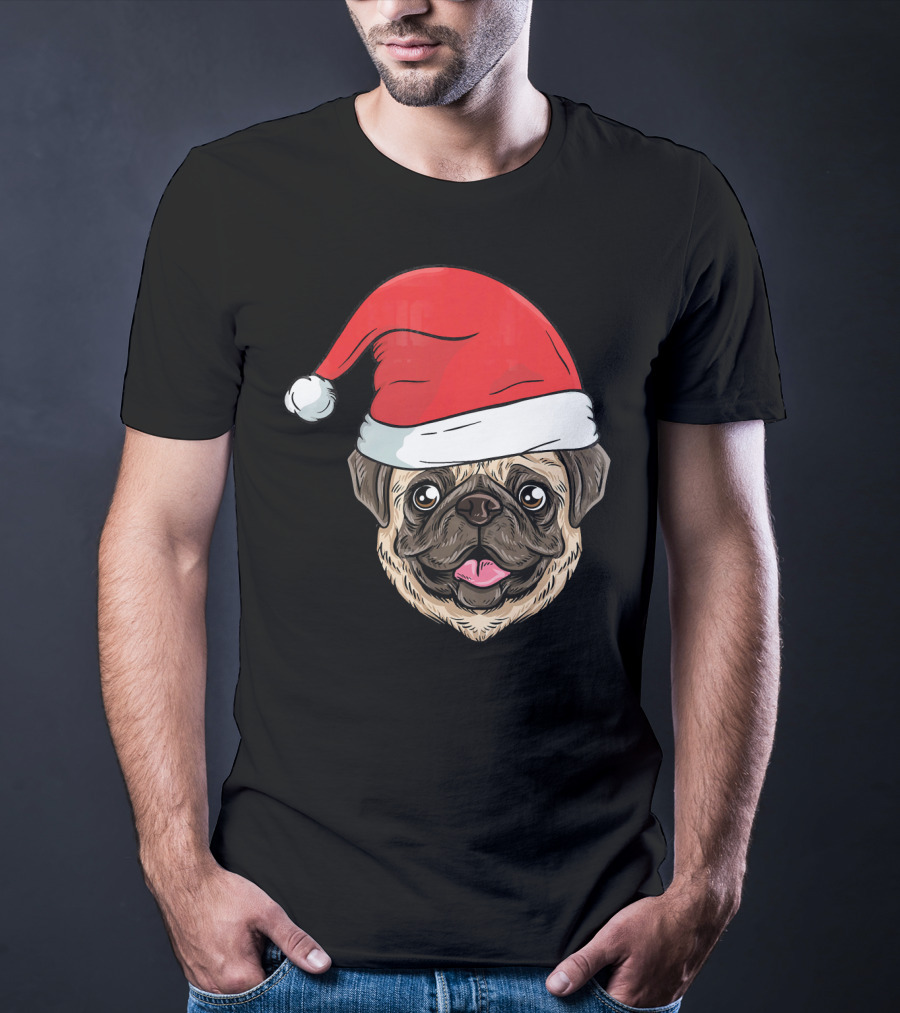 Kids Pug Santa Claus T-Shirt