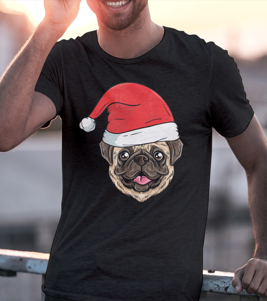 Kids Pug Santa Claus T-Shirt
