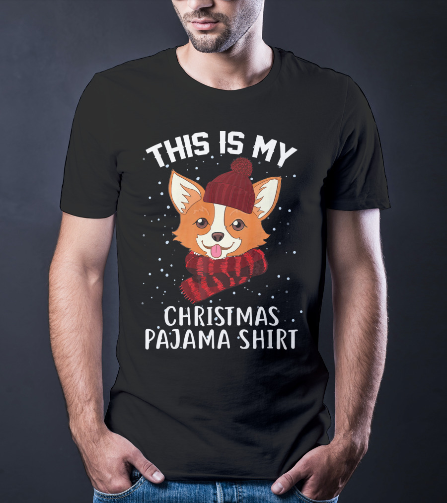 This Is My Christmas Pajama Shirt Corgi T-Shirt