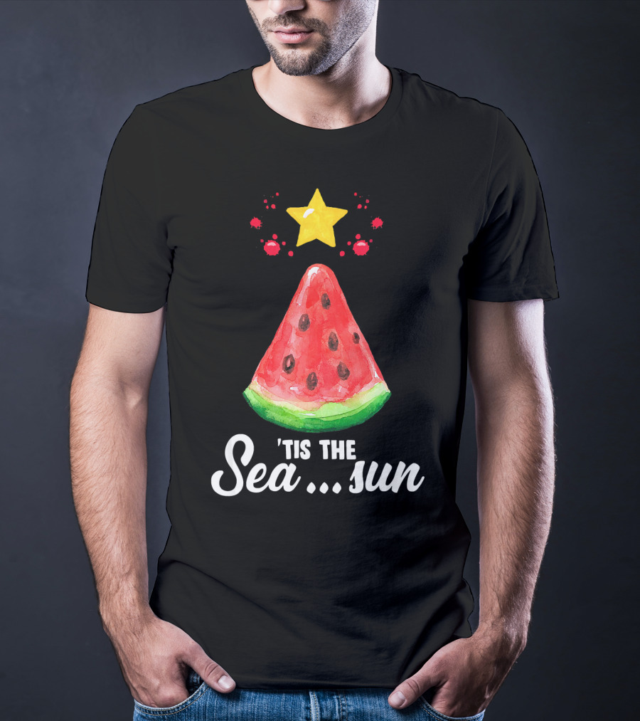 'Tis The Seasun Watermelon Slice With Summer Star T-Shirt