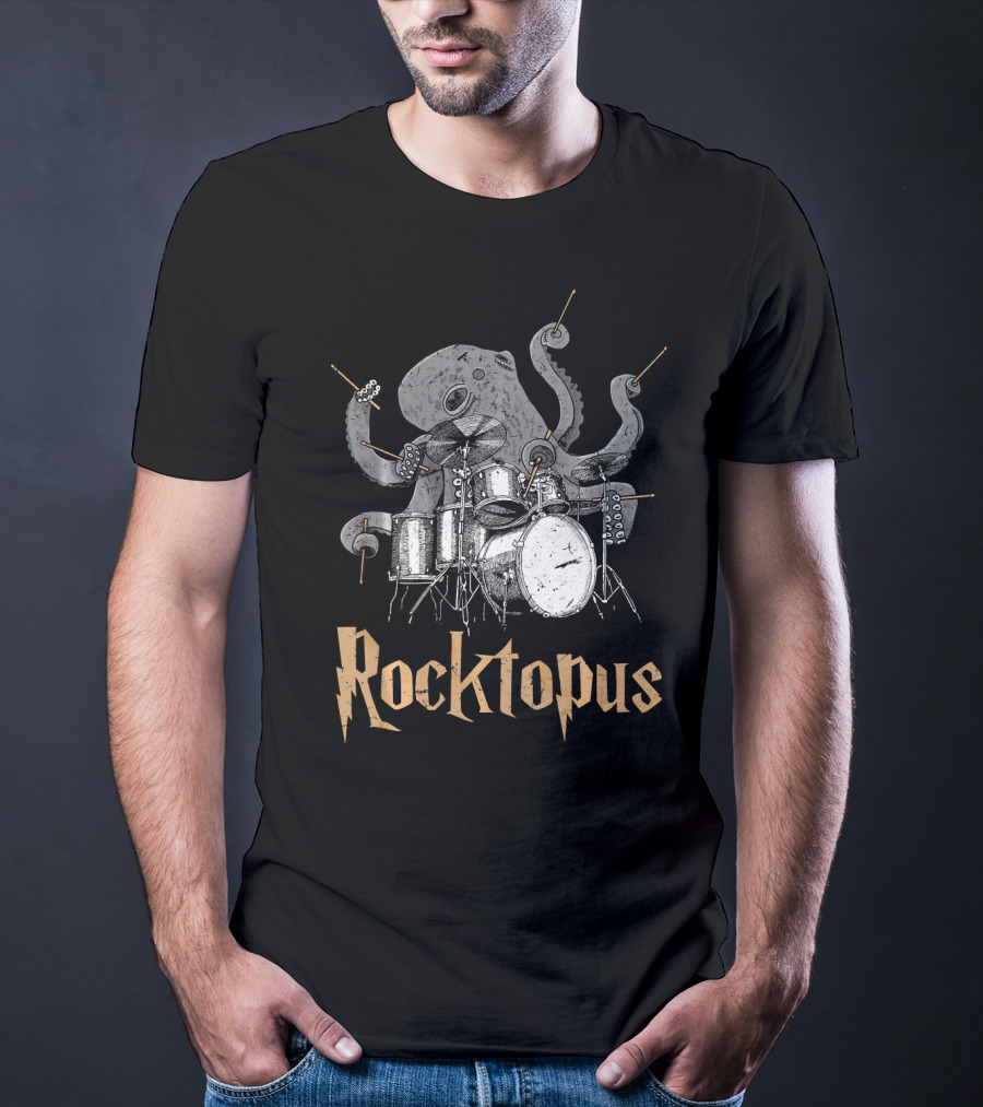 Rocktopus Octopus Drumming Birthday T-Shirt