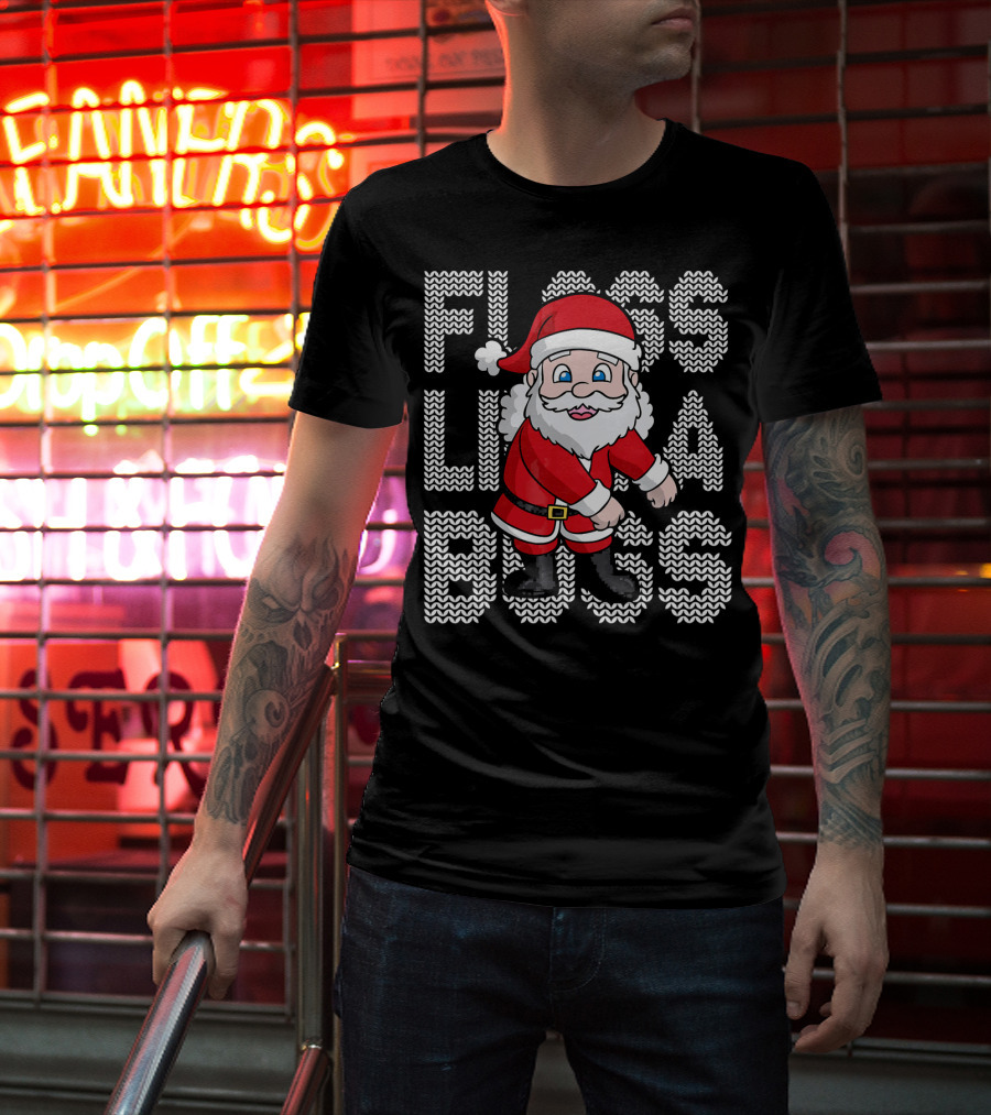 Santa Floss Like A Boss Christmas Kids T-Shirt