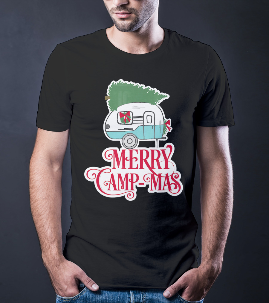 Merry Camp-Mas Christmas Vintage Camper T-Shirt