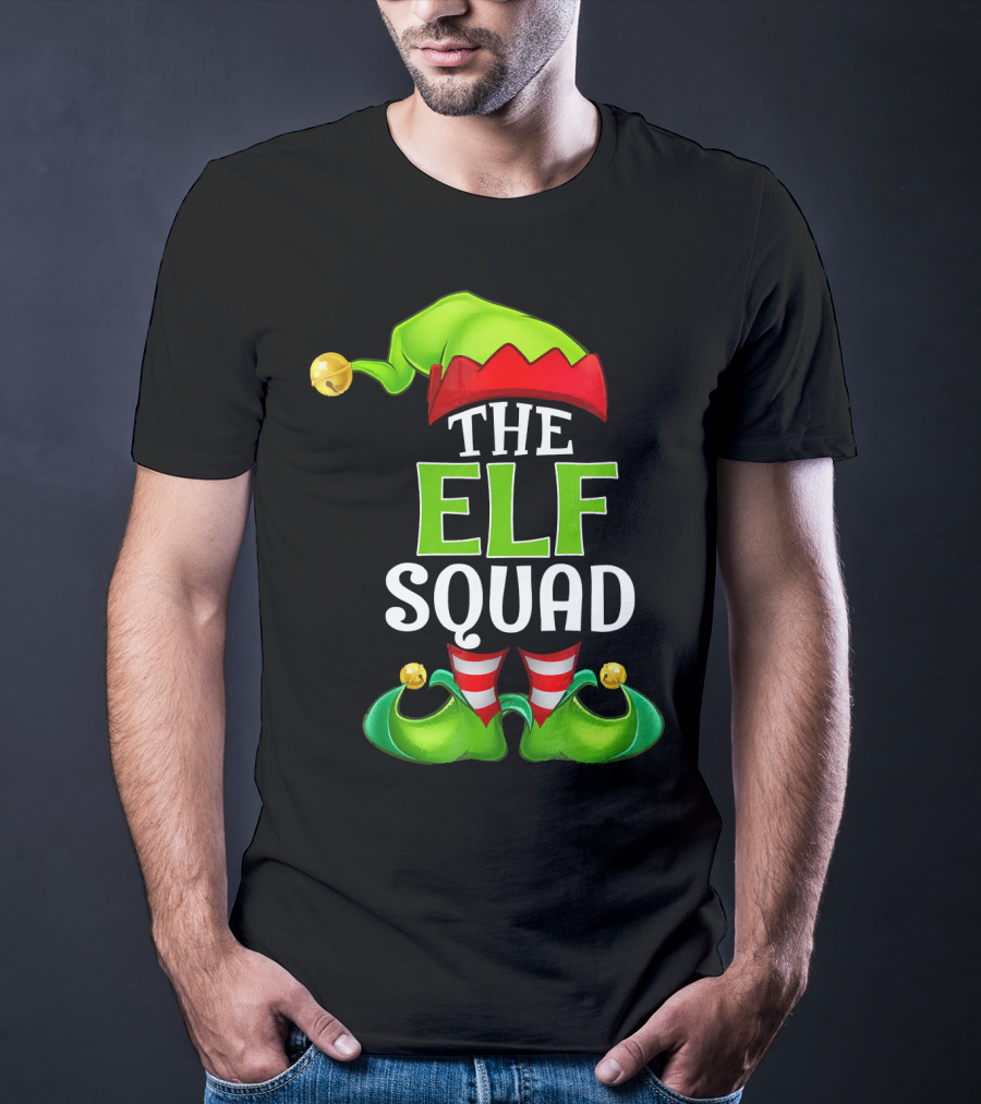 THE ELF SQUAD Green Hat Striped Stockings T-Shirt
