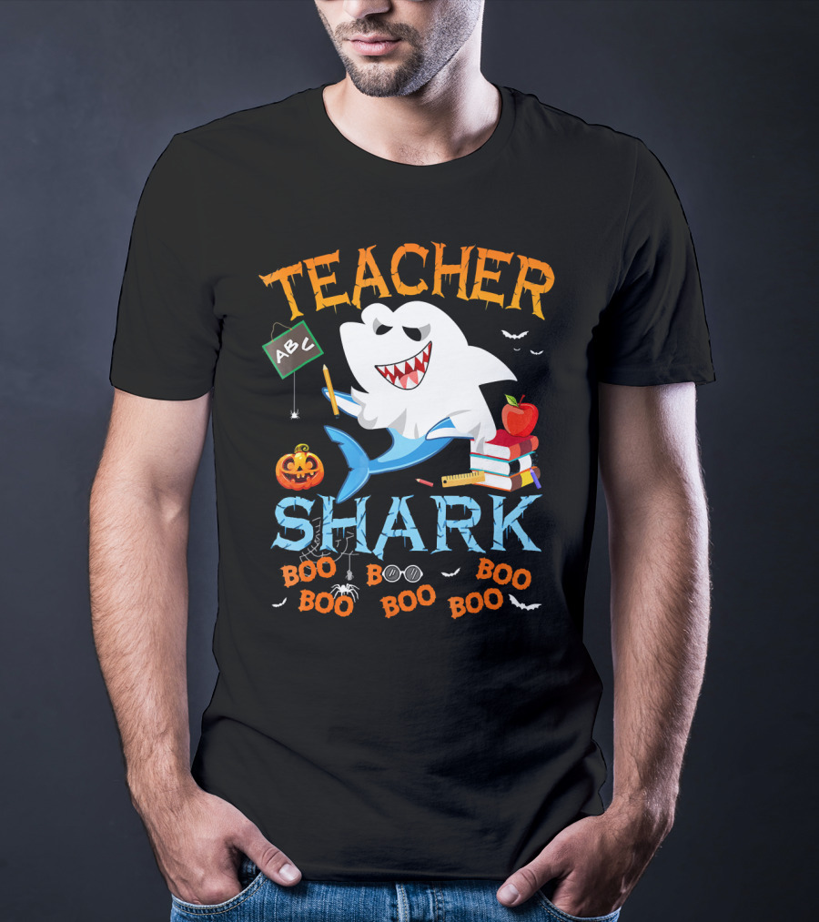 Teacher Shark Halloween Boo Classroom T-Shirt