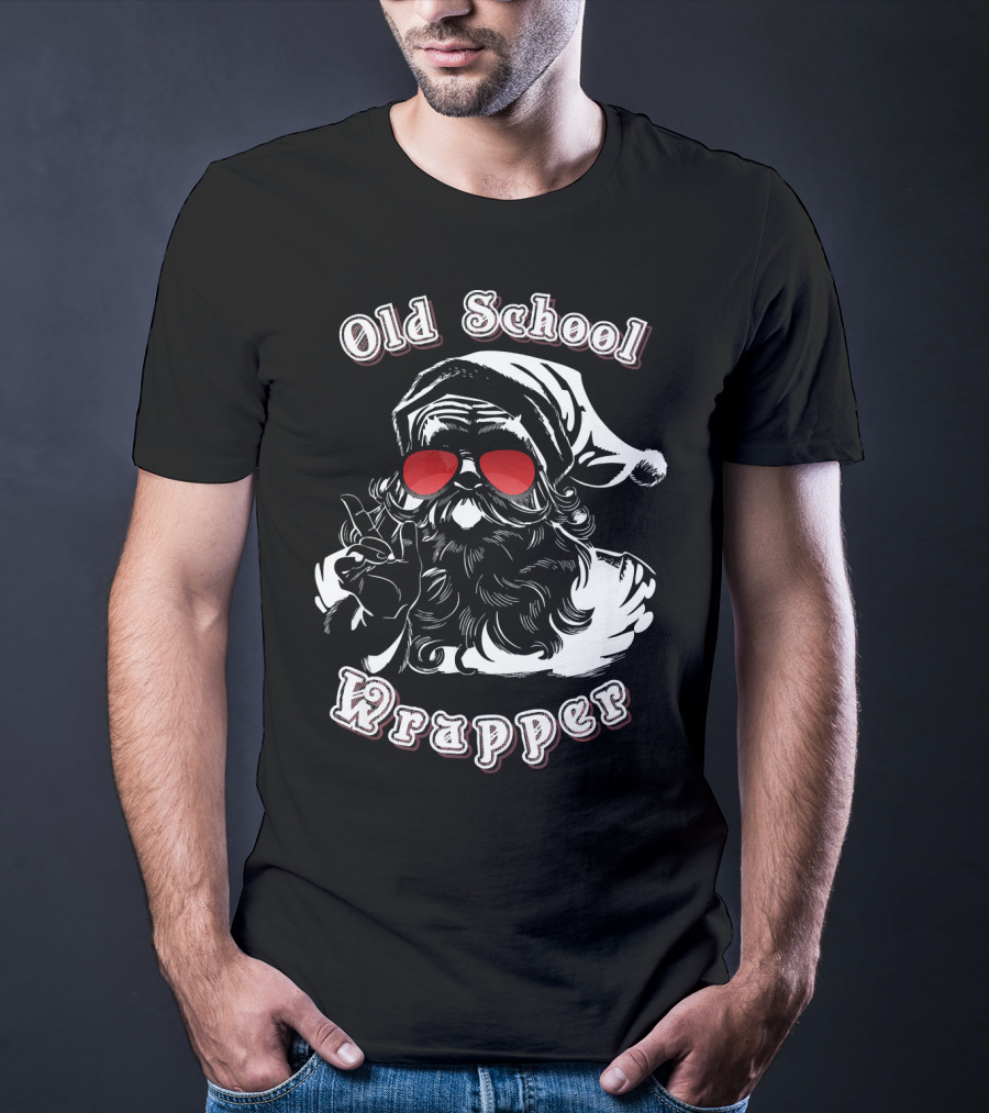 Old School Wrapper Santa With Sunglasses T-Shirt