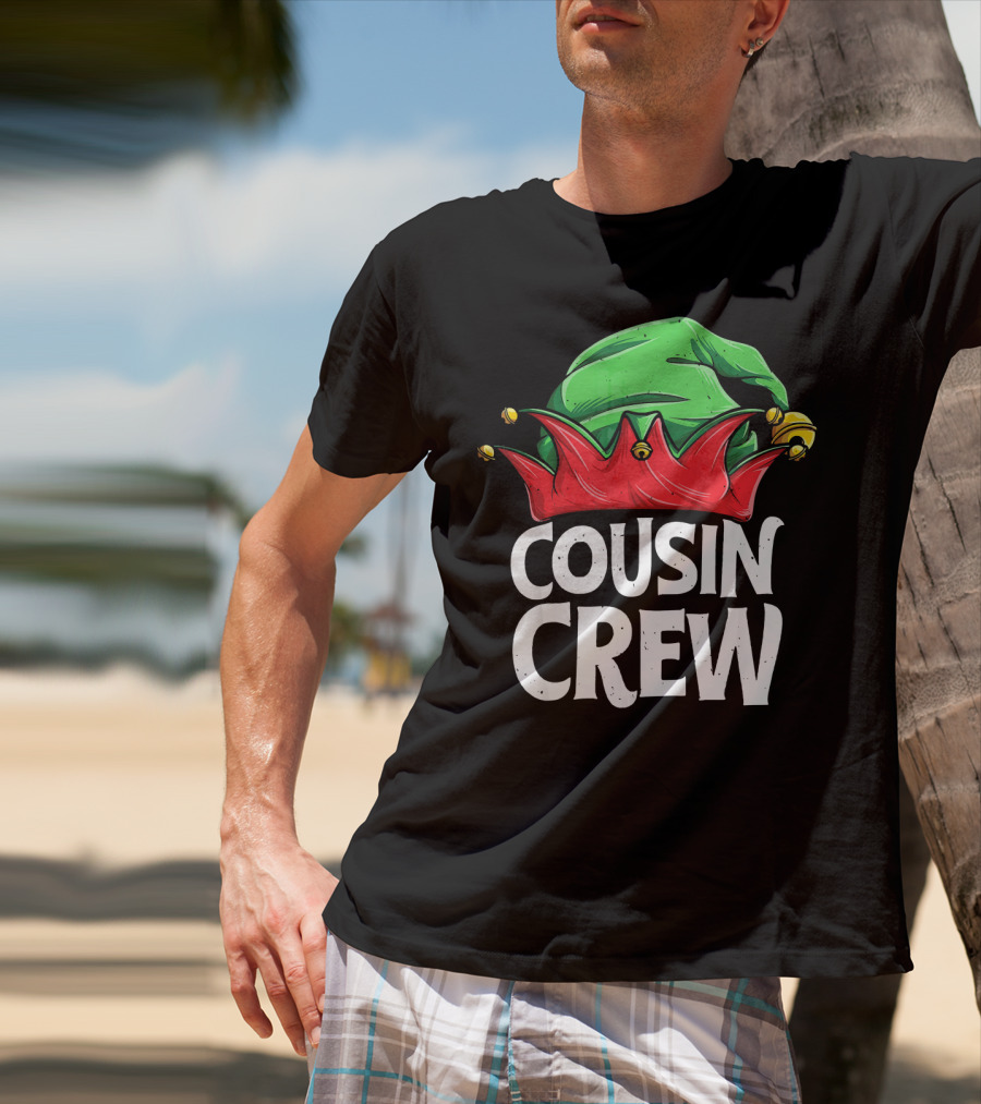 Cousin Crew Elf Christmas Jester Hat T-Shirt