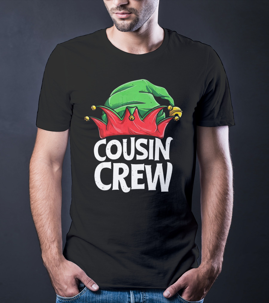 Cousin Crew Elf Christmas Jester Hat T-Shirt