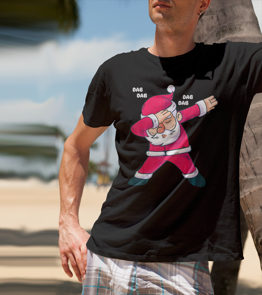 Dab Dab Dab Christmas Dabbing Santa Fun T-Shirt