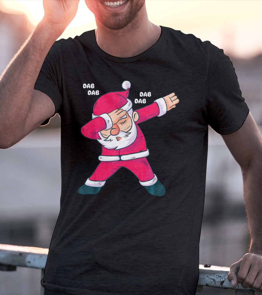 Dab Dab Dab Christmas Dabbing Santa Fun T-Shirt