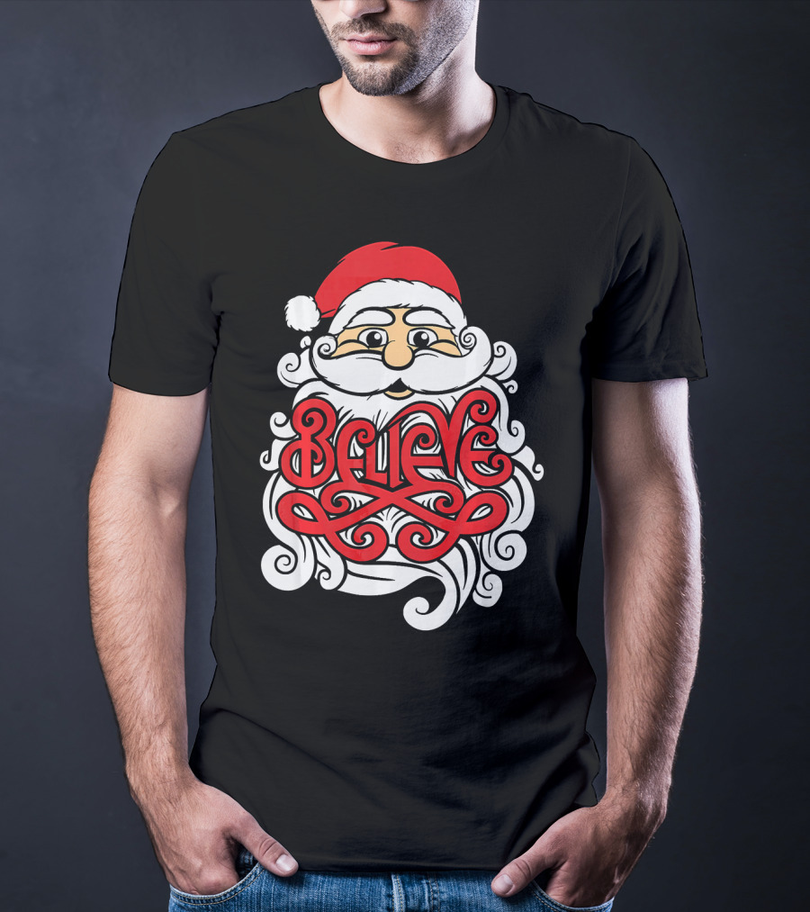 Believe Santa Christmas X Mas T-Shirt