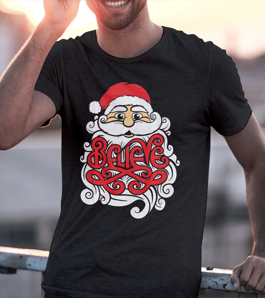 Believe Santa Christmas X Mas T-Shirt