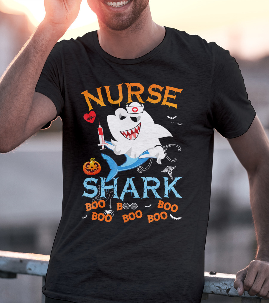 Nurse Shark Halloween Boo Scary Nurse Shark T-Shirt