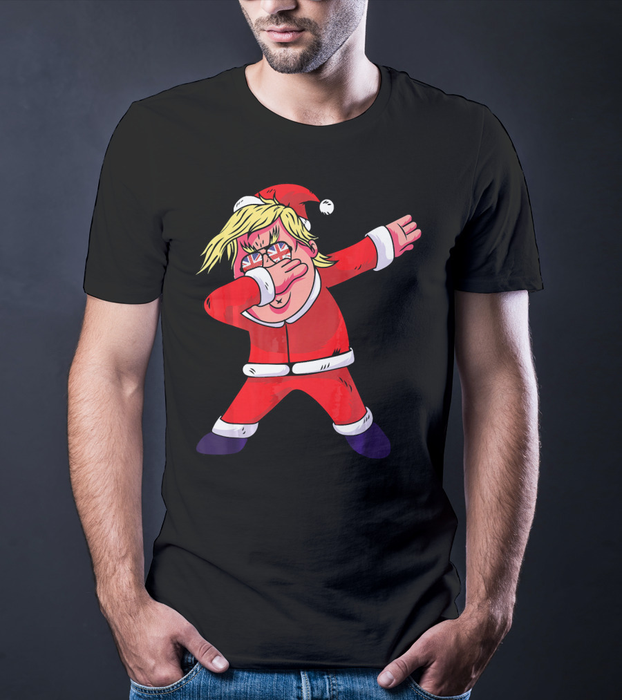 Dabbing Santa Claus With Sunglasses And Santa Hat T-Shirt