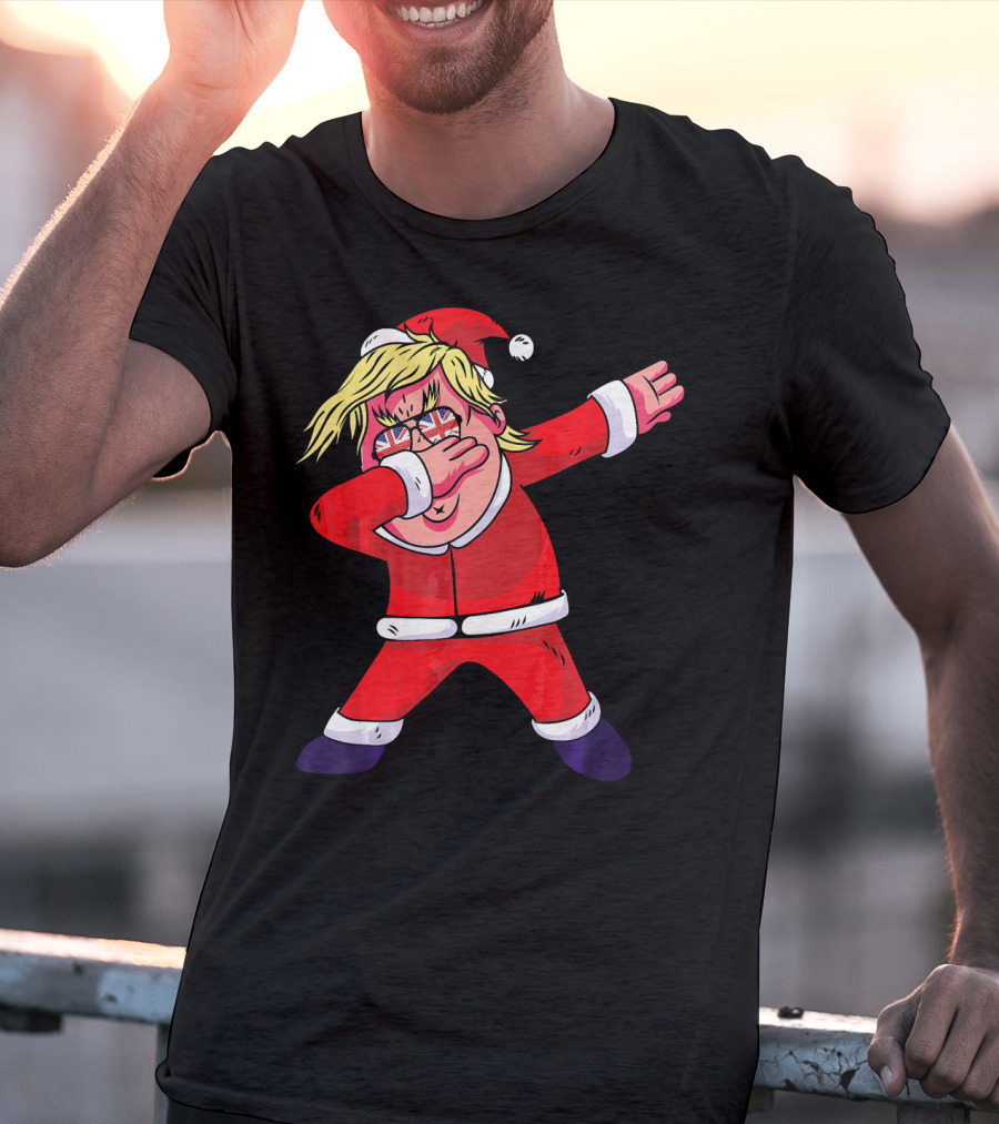 Dabbing Santa Claus With Sunglasses And Santa Hat T-Shirt