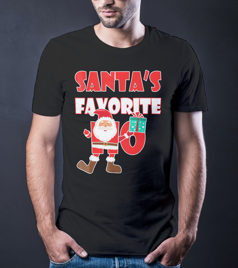 Santa's Favorite Ho Holiday Humor With Santa And Gifts T-Shirt