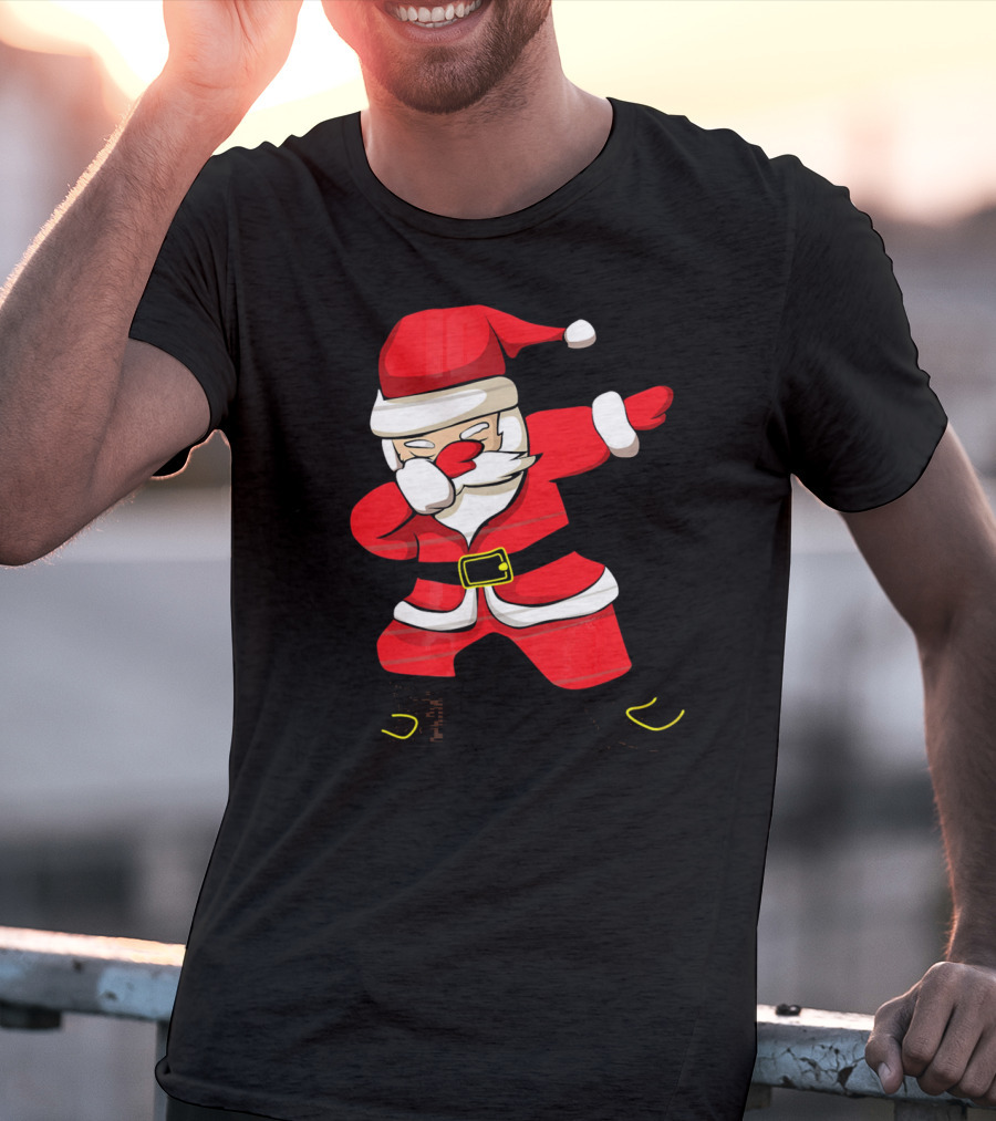 Dabbing Santa Christmas Santa College Dab Move Iconic Festive T-Shirt