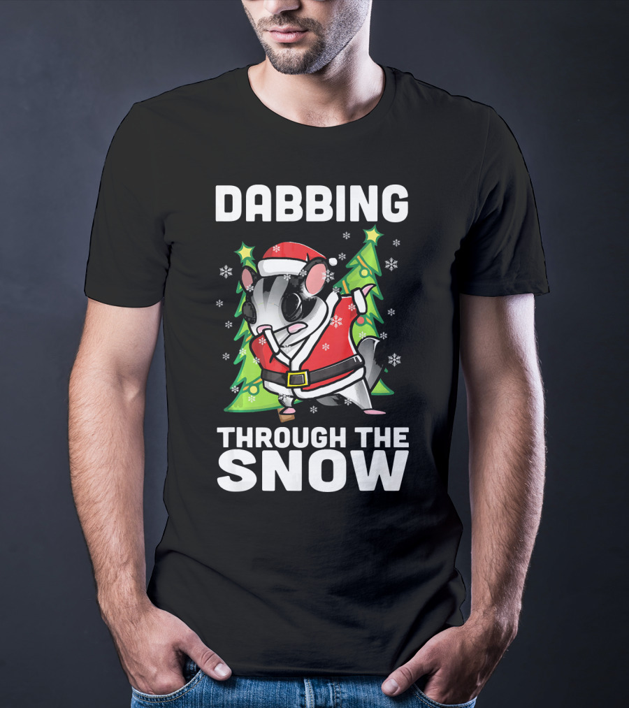 Dabbing Through The Snow Santa Sugar Glider T-Shirt