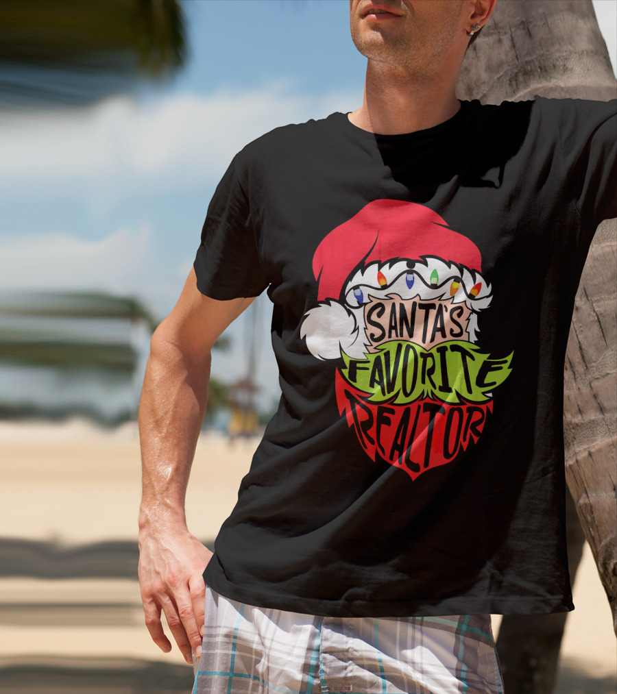 Santa's Favorite Realtor Christmas Santa T-Shirt