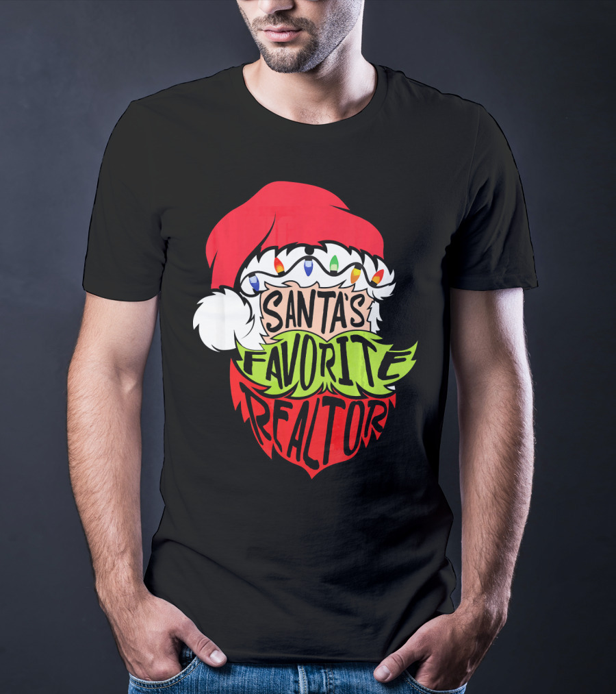 Santa's Favorite Realtor Christmas Santa T-Shirt