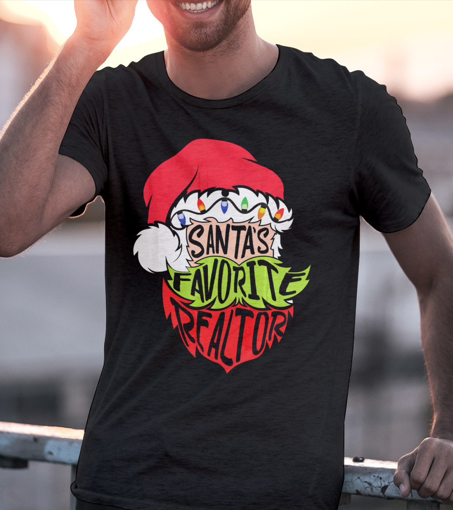 Santa's Favorite Realtor Christmas Santa T-Shirt