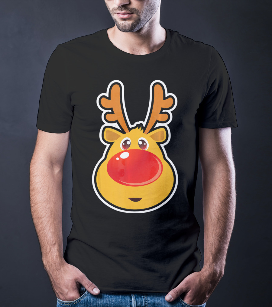 RUDOLPH Red Nose Reindeer Santa Iconic Character T-Shirt