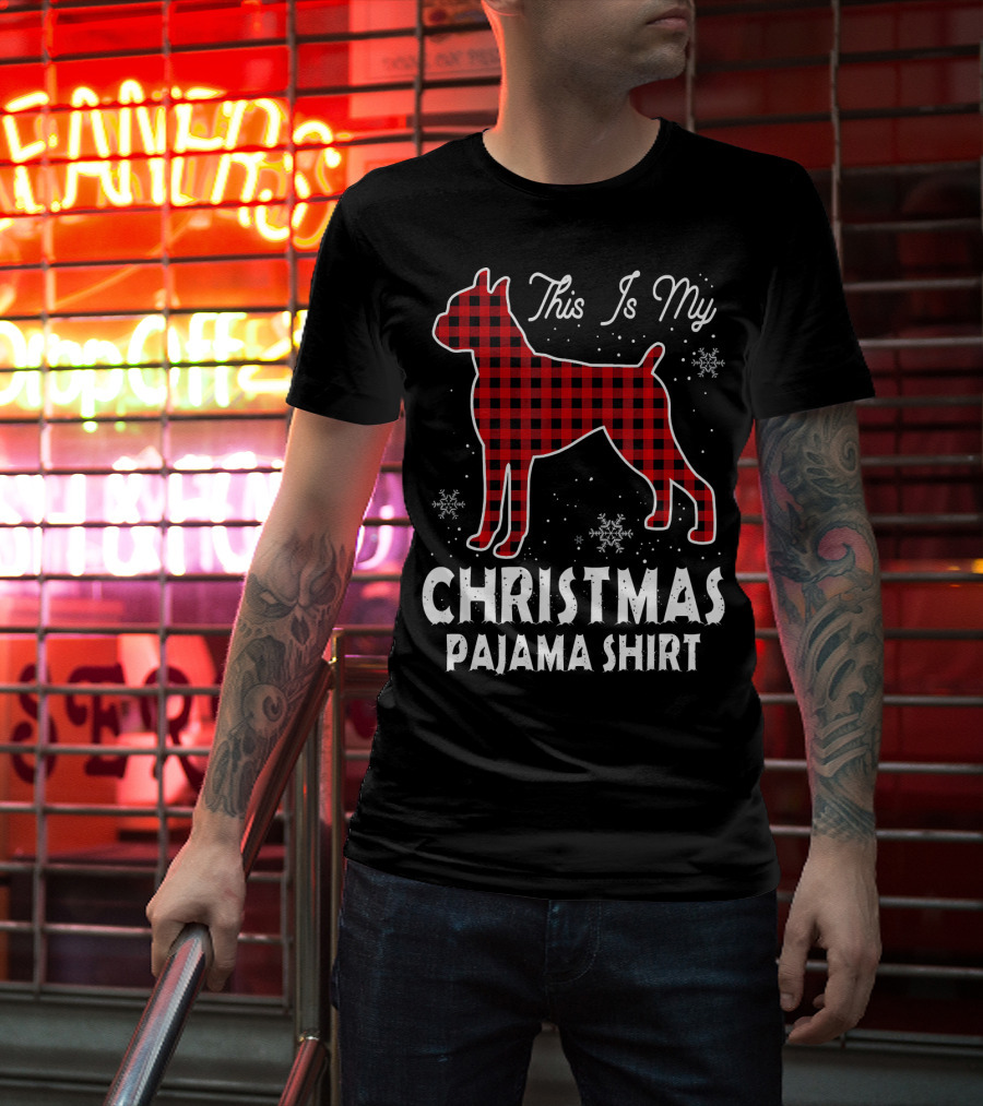 This Is My Christmas Boxer Dog Pajama T-Shirt