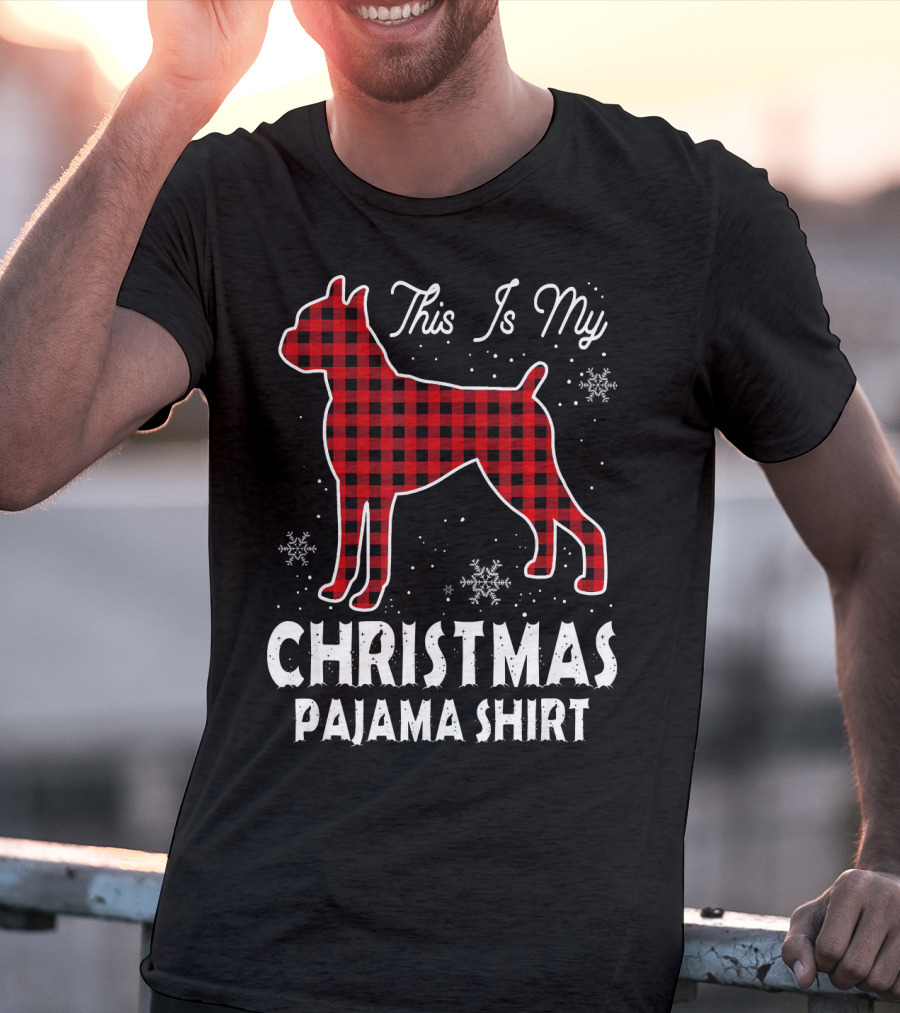 This Is My Christmas Boxer Dog Pajama T-Shirt