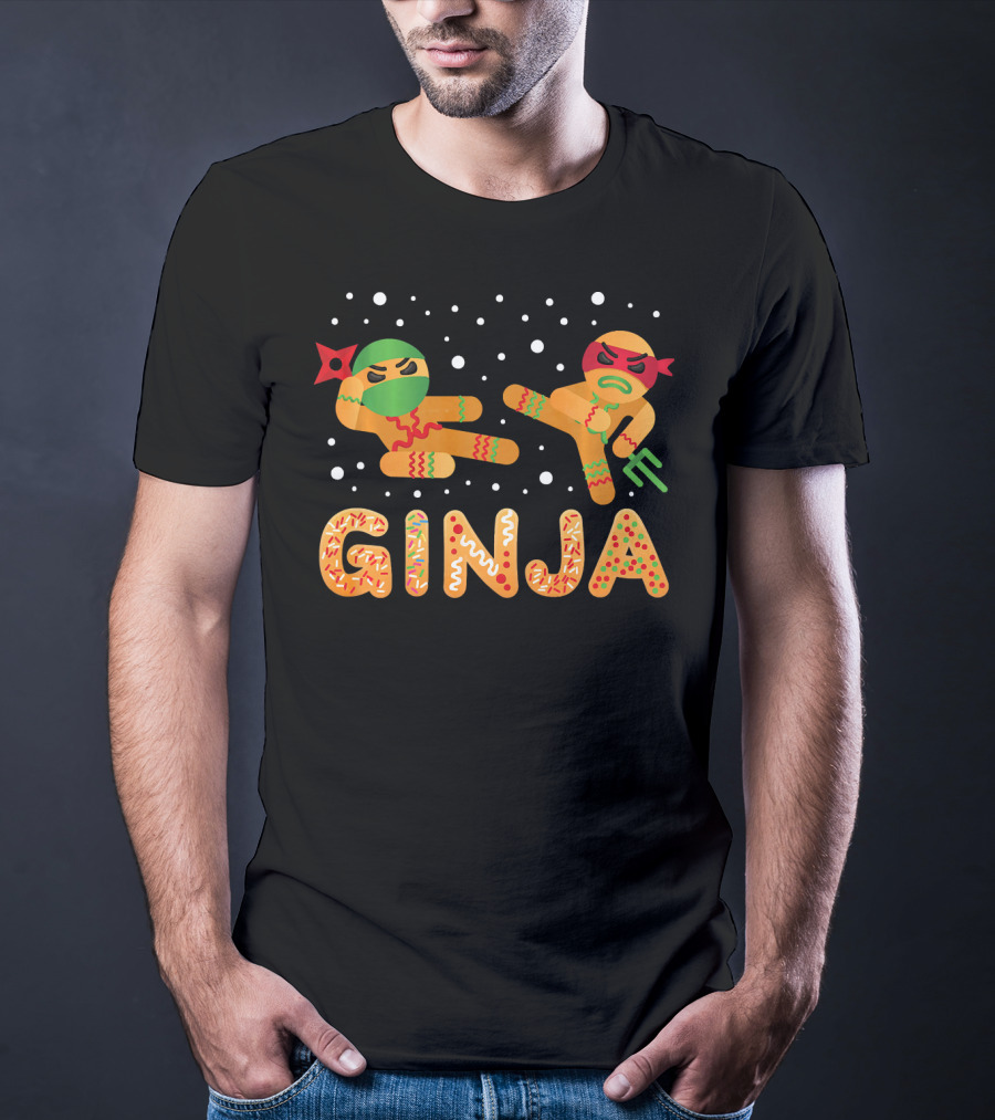 Ginja Gingerbread Man Ninja Cookie Fighters T-Shirt