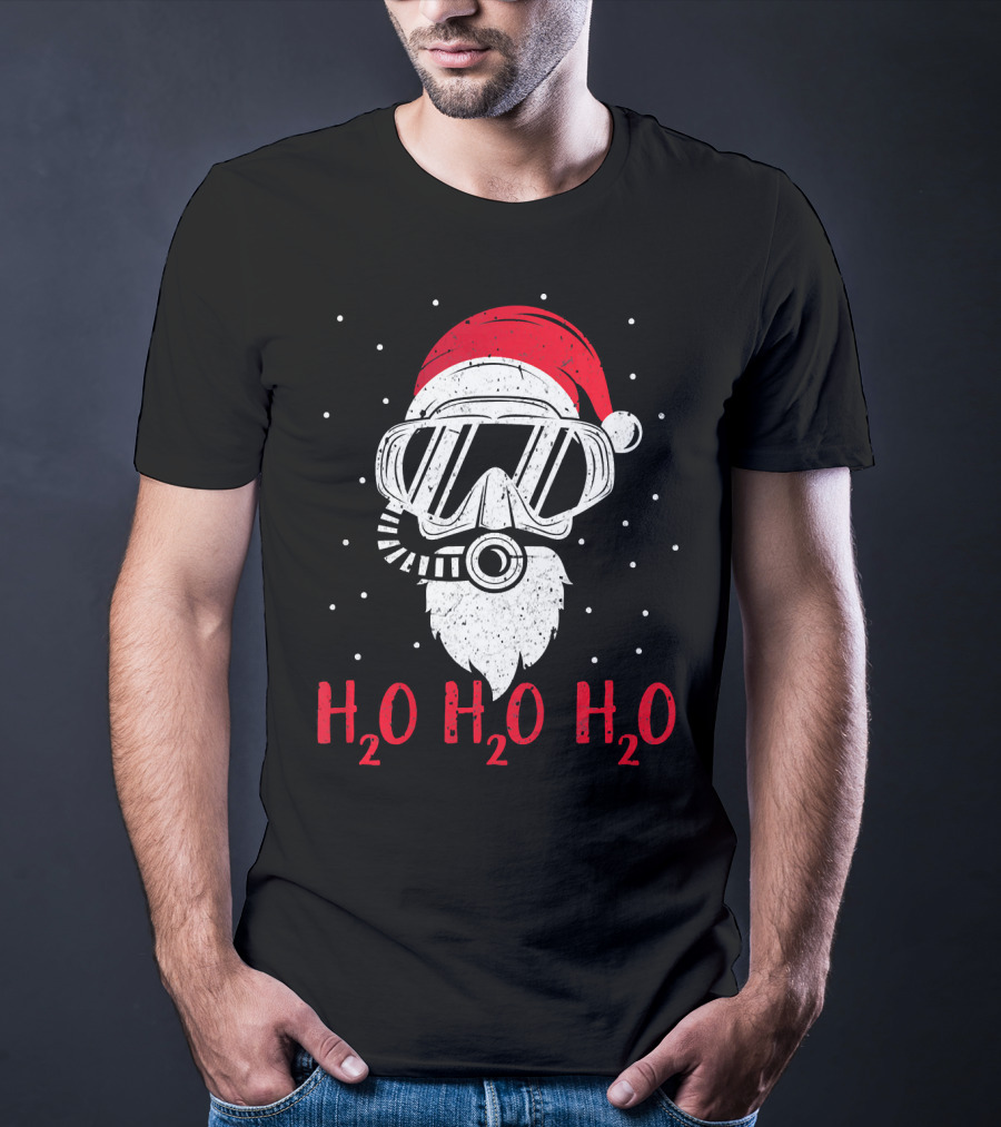 Santa Scuba Diving H2O H2O H2O T-Shirt