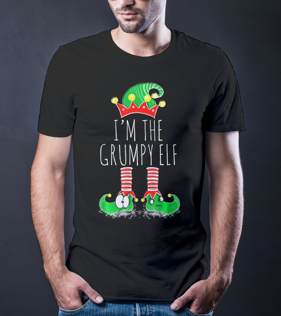 I'm The Grumpy Elf Christmas Elf Matching Family Me T-Shirt
