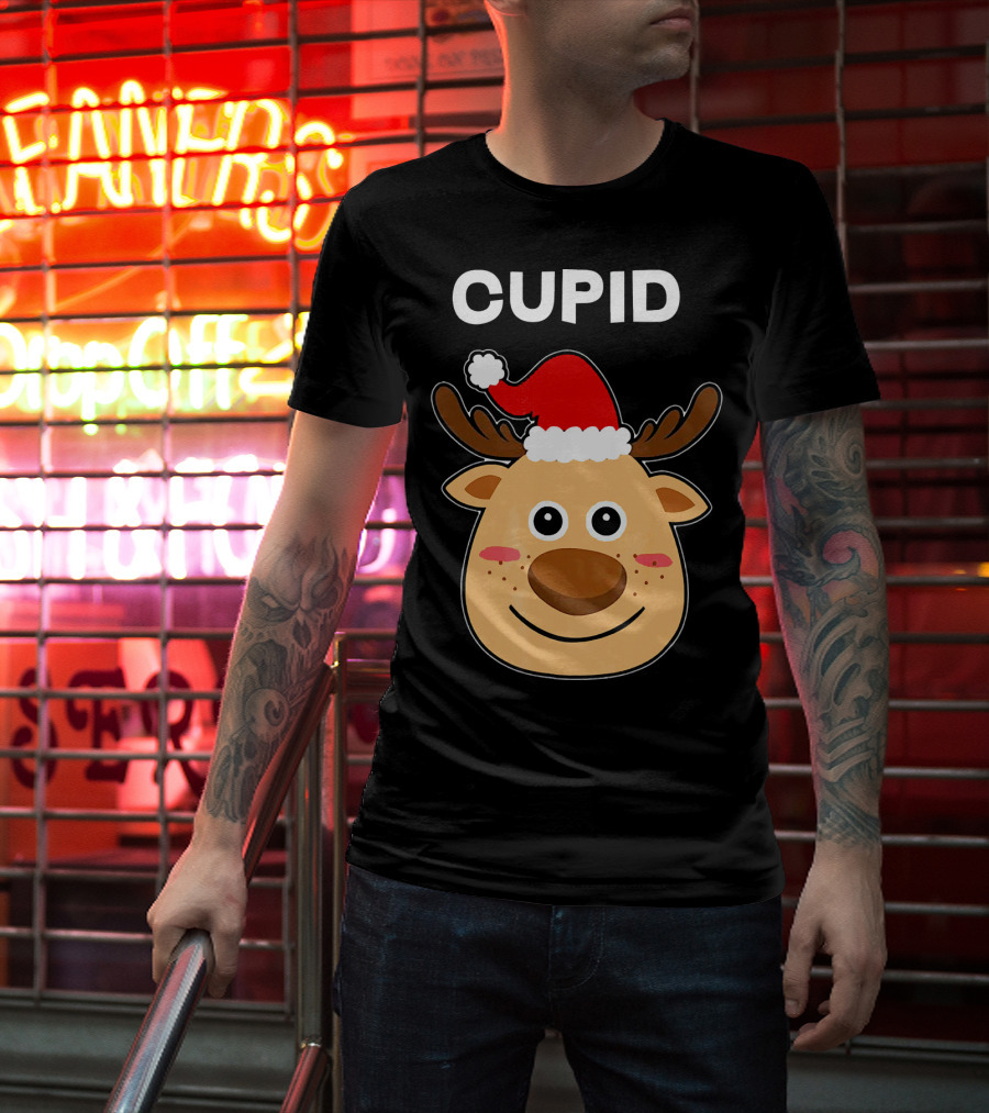 Santa Hat Reindeer Cupid T-Shirt
