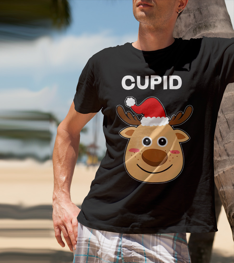 Santa Hat Reindeer Cupid T-Shirt