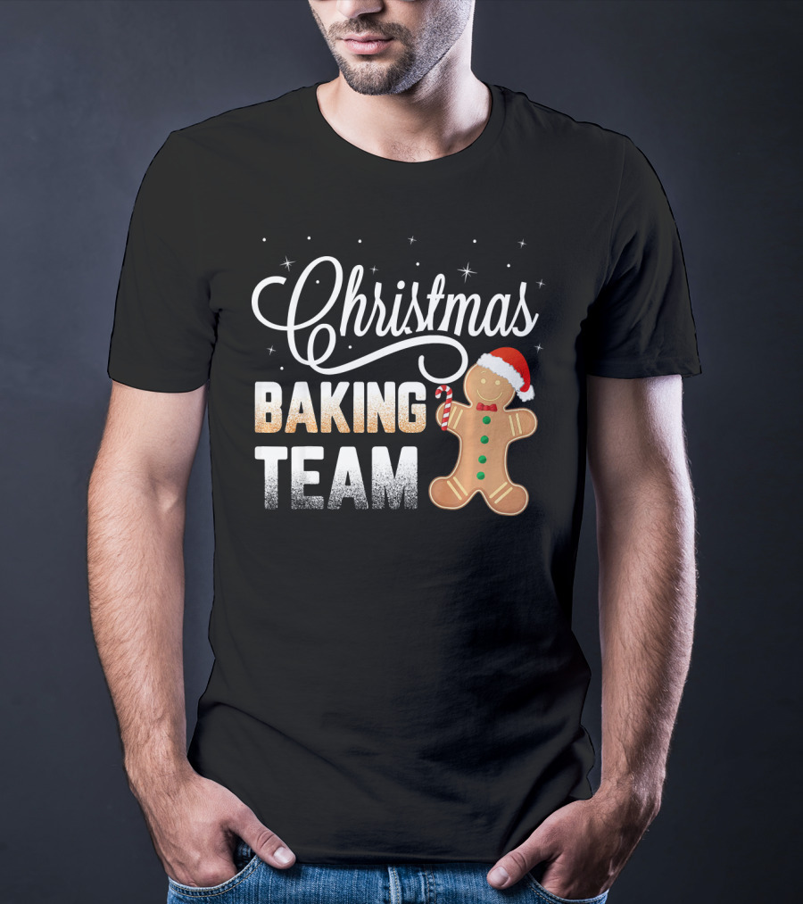 Christmas Baking Team Gingerbread Candy Cane Holiday T-Shirt