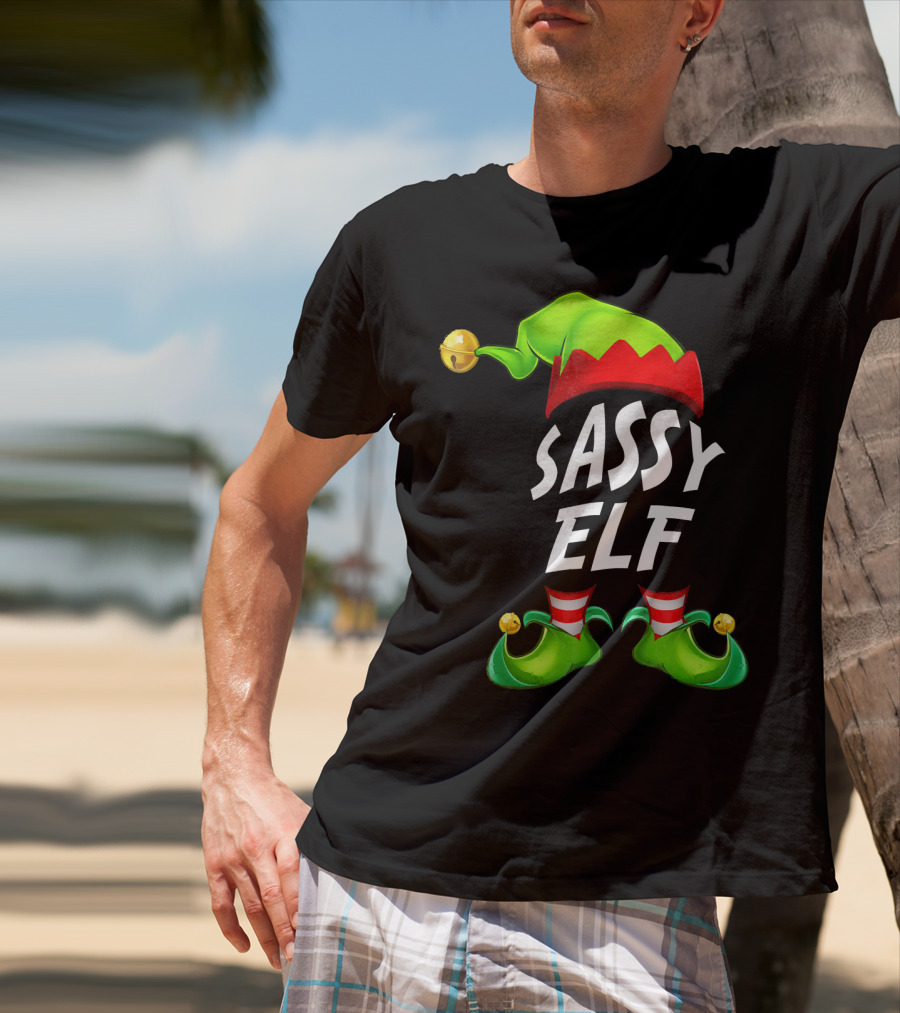 Sassy Elf Christmas Funny Fam T-Shirt