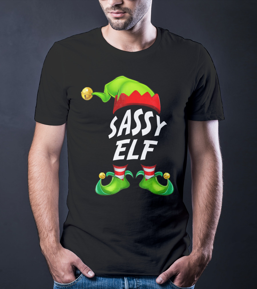 Sassy Elf Christmas Funny Fam T-Shirt