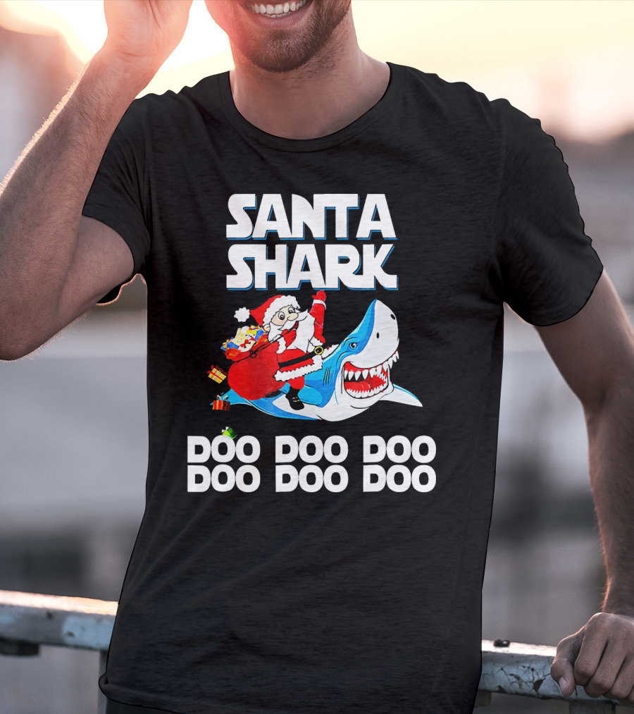 Santa Shark Doo Doo Doo Doo Doo Doo T-Shirt