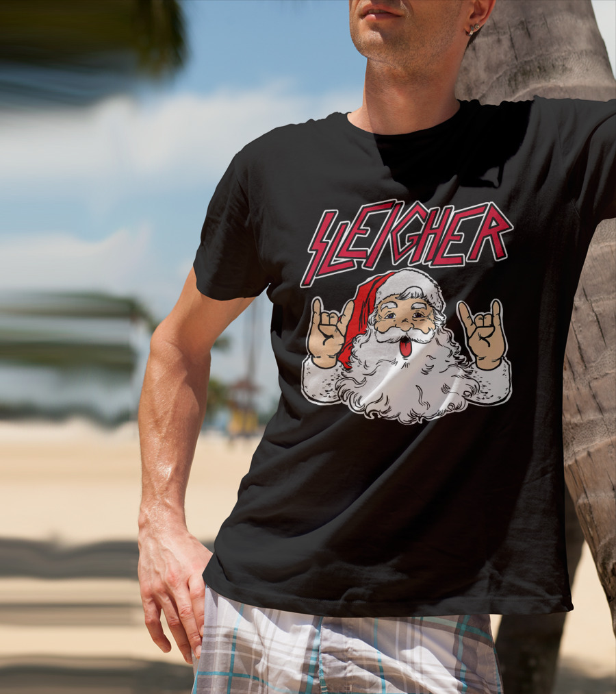 Santa Sleigher Funny Slayer Hail Santa T-Shirt